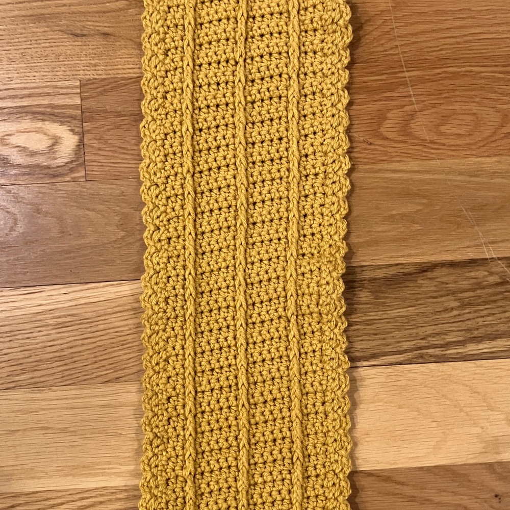 Handmade Crochet Pencil Scarf Teacher Gift Back to School Yellow Knit Scarf New - Picture 3 of 5